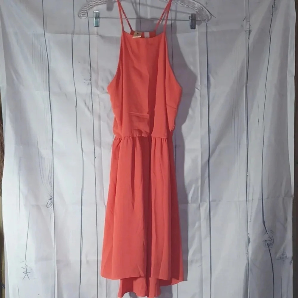 Needle & Thread Anthropologie sheer boho chic spaghetti strap halter midi dress